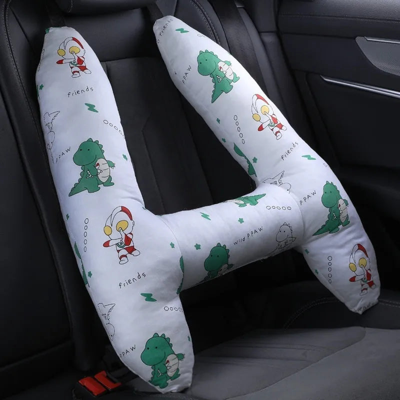 55x70cm car headrest pillow with cartoon pattern and pearl cotton filling