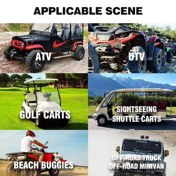 Beach cart Bluetooth audio belt for golf carts and ATVs with USB charging cable