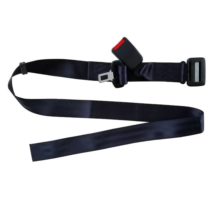 Maternity seat belt extension for pregnant women with ABS plastic buckle and steel adjuster