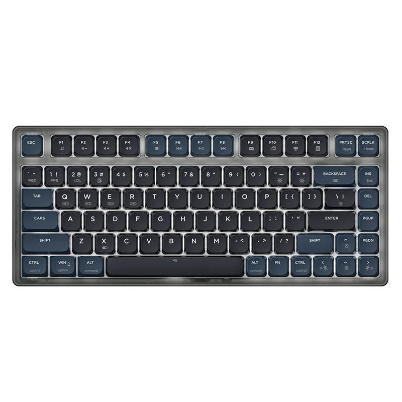 AJAZZ AK832PRO three-mode mechanical keyboard with colour screen, shown in green colourway.