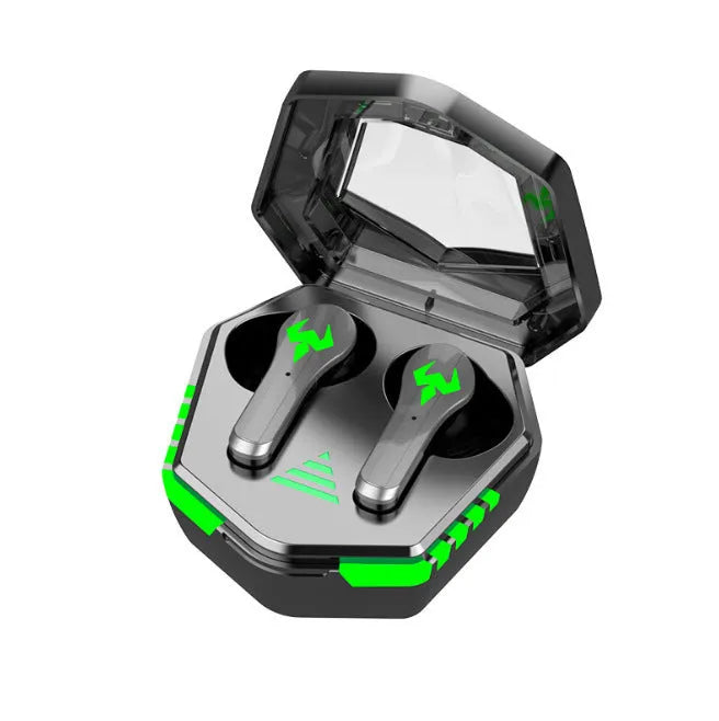 Black N35 wireless Bluetooth gaming headset with in-ear design