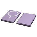 Ultra-thin black magnetic power bank showing 9mm side profile and rectangular 105x66mm shape