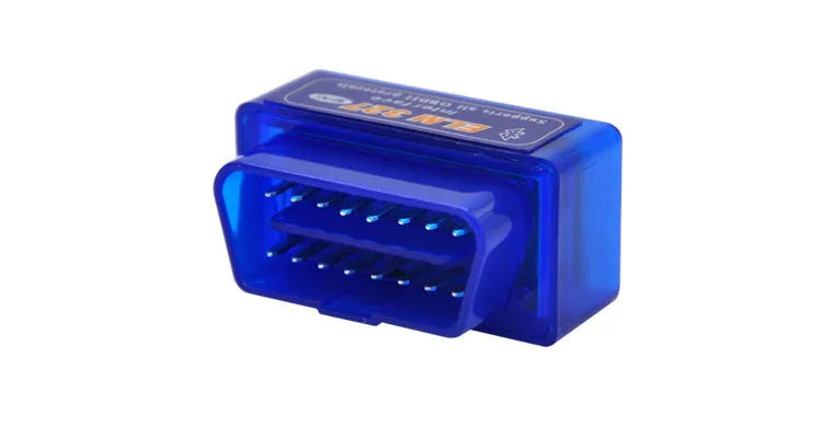 Bluetooth OBD2 diagnostic scanner for reading engine fault codes and monitoring live vehicle data.
