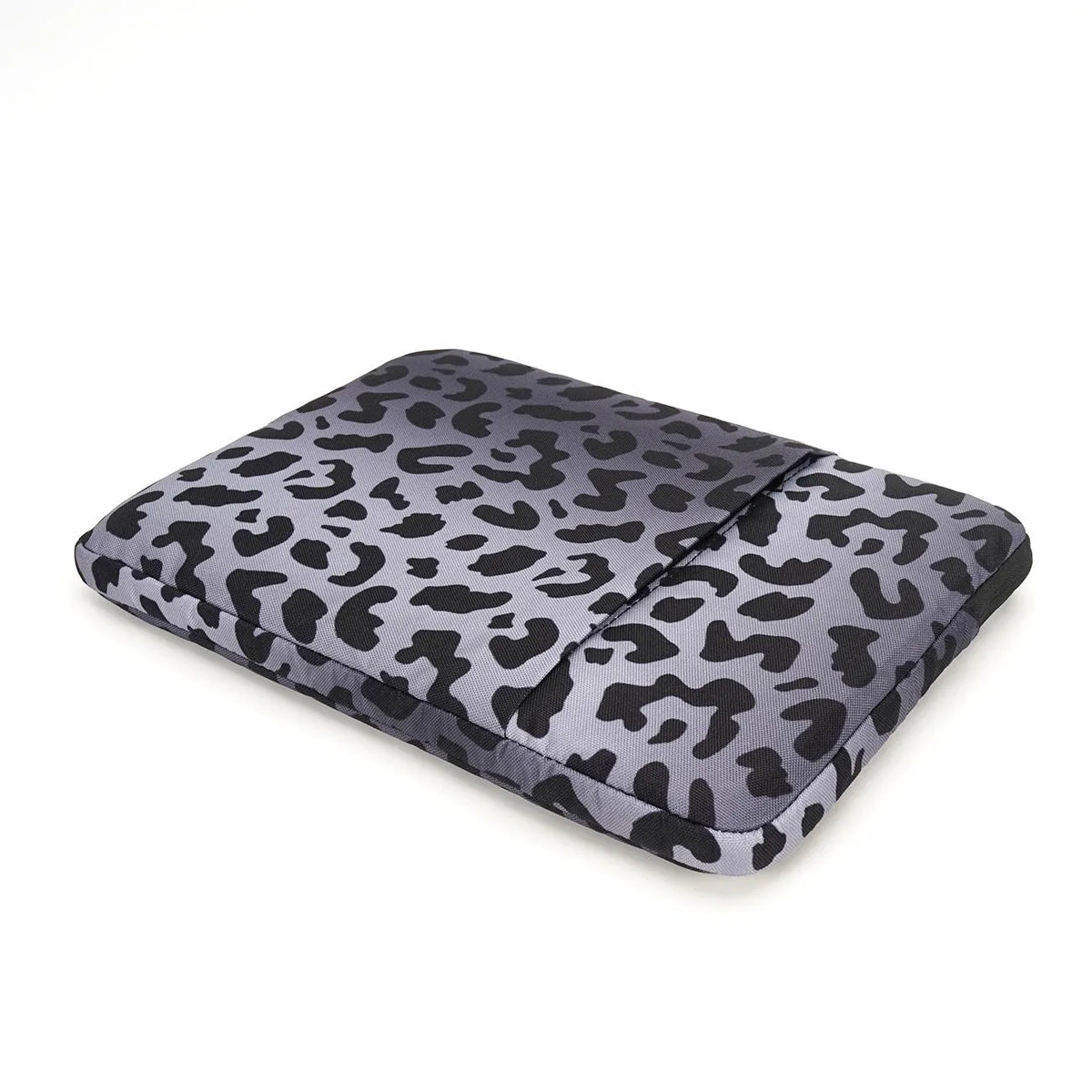 Leopard print laptop sleeve protective case with flannel interior for 13 to 16 inch devices