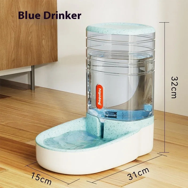 Grey automatic pet water fountain with 3.8-litre capacity for dogs and cats