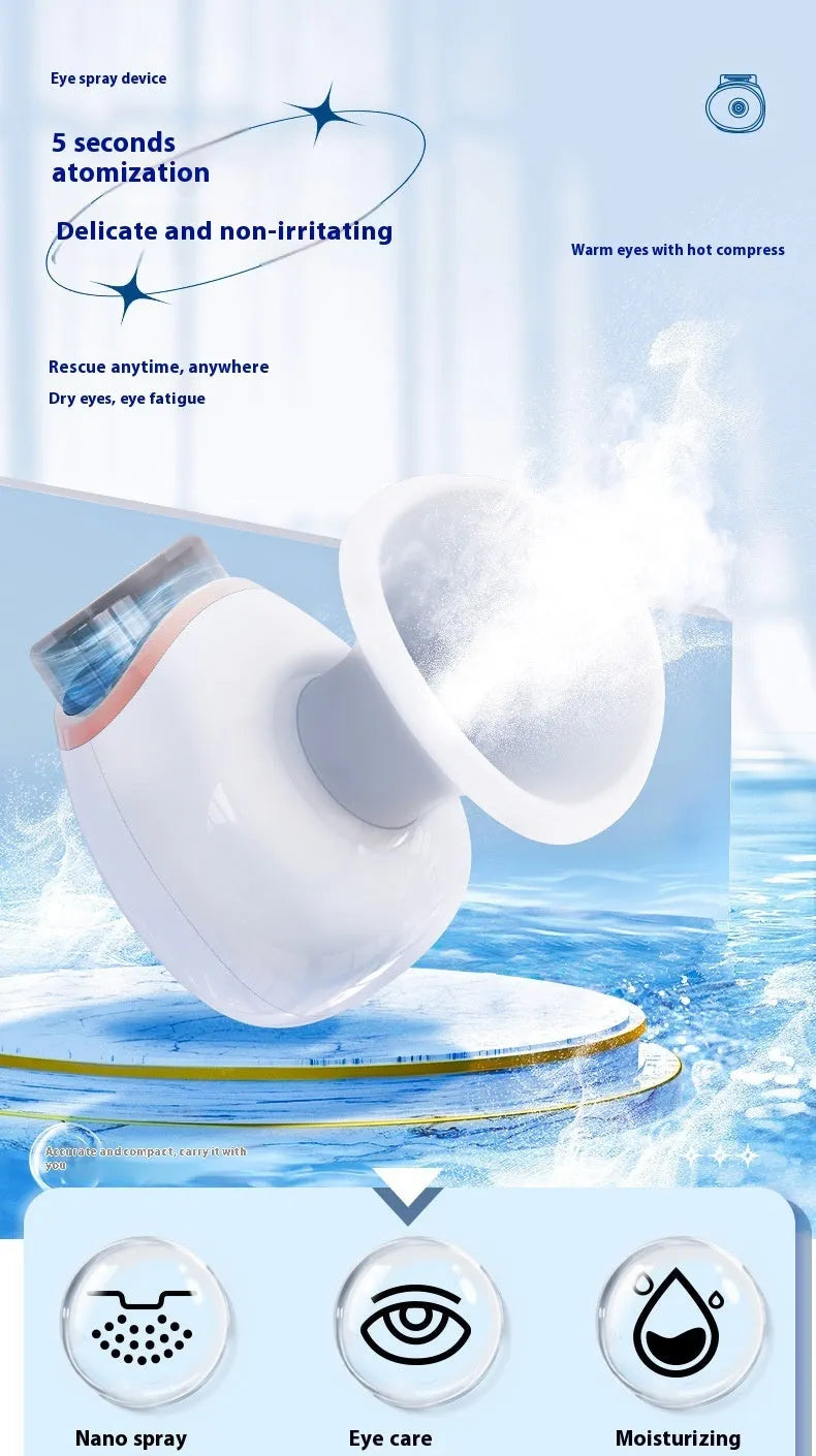 White household eye humidifier device with fog mist function and lithium battery power