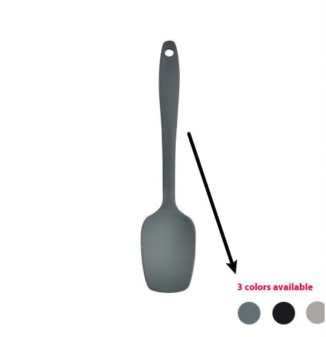 12 piece silicone kitchenware set with rotating storage bucket including ladle spatula and food clip in black