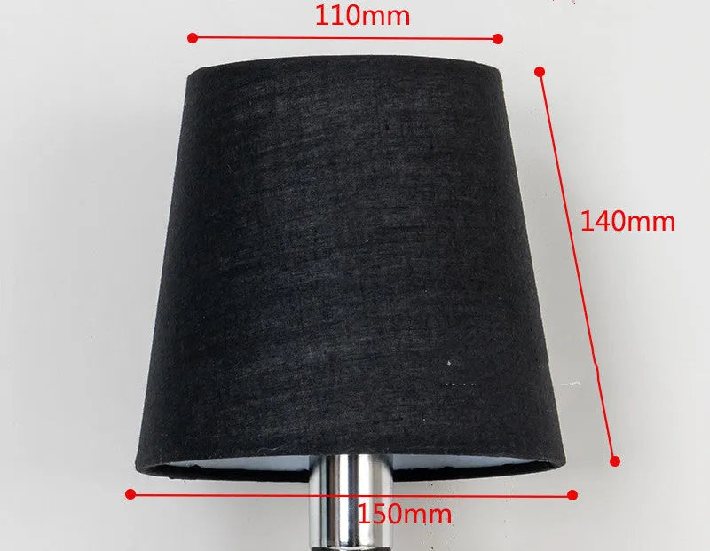 Minimalist fabric lampshade with horizontal paste design in mini size