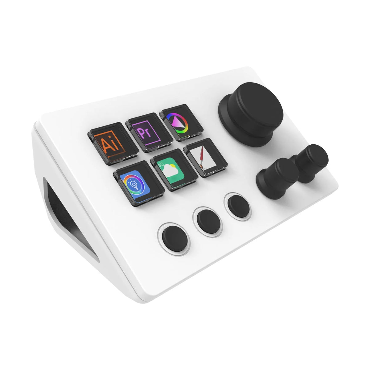 Black and white visual keyboard N3 keypad with silicone gel keys and 2 metre cable