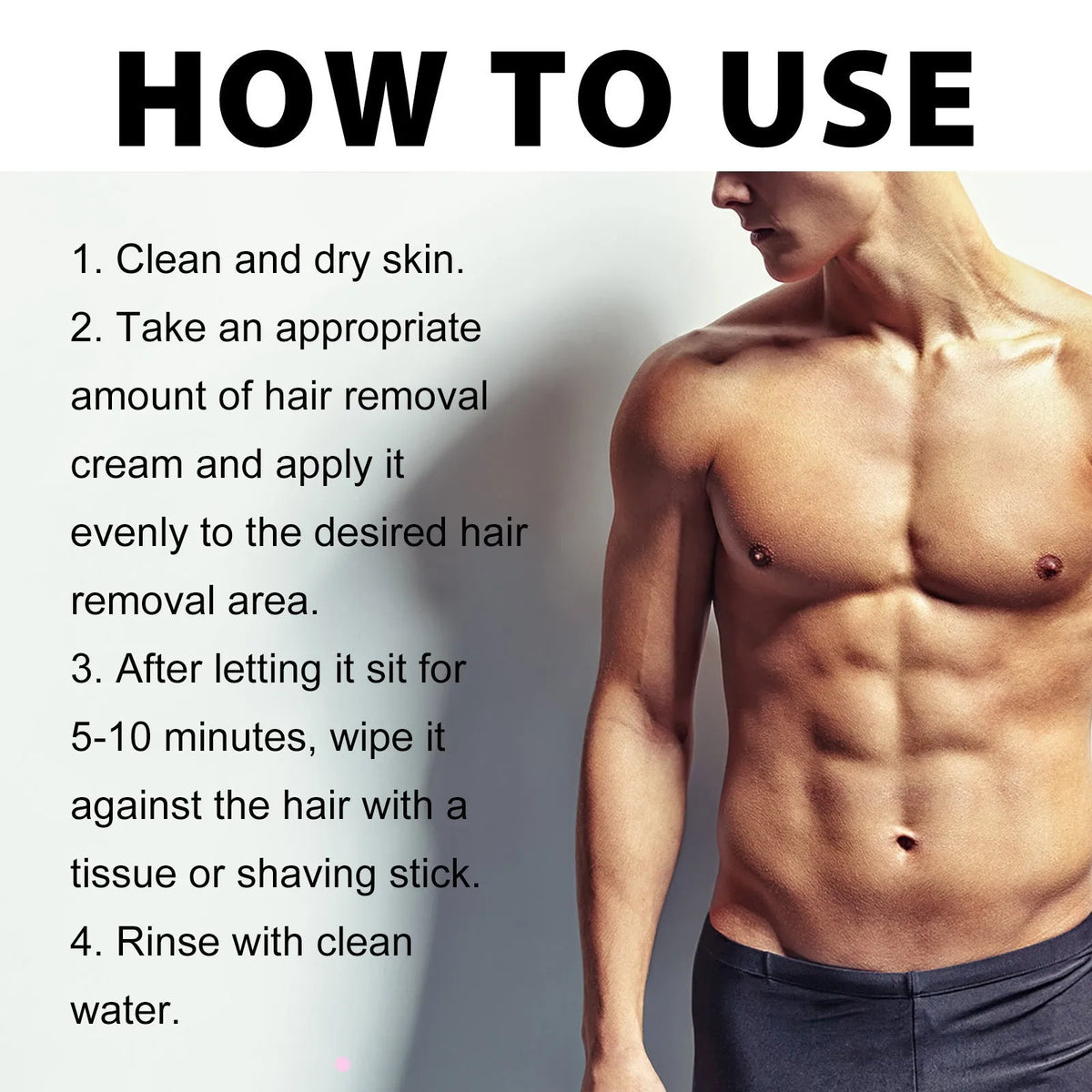 100ml bottle of men's mild hair removal cream for beard, armpit, hand and leg