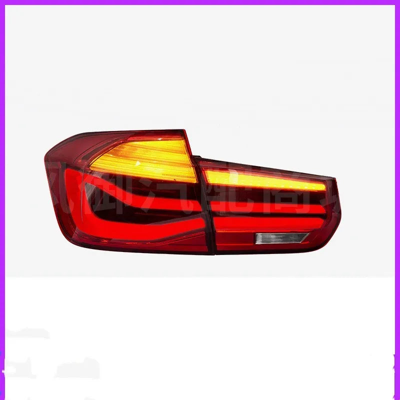 BMW 3 Series red and black smoke LED tail light assembly with streamer steering design.