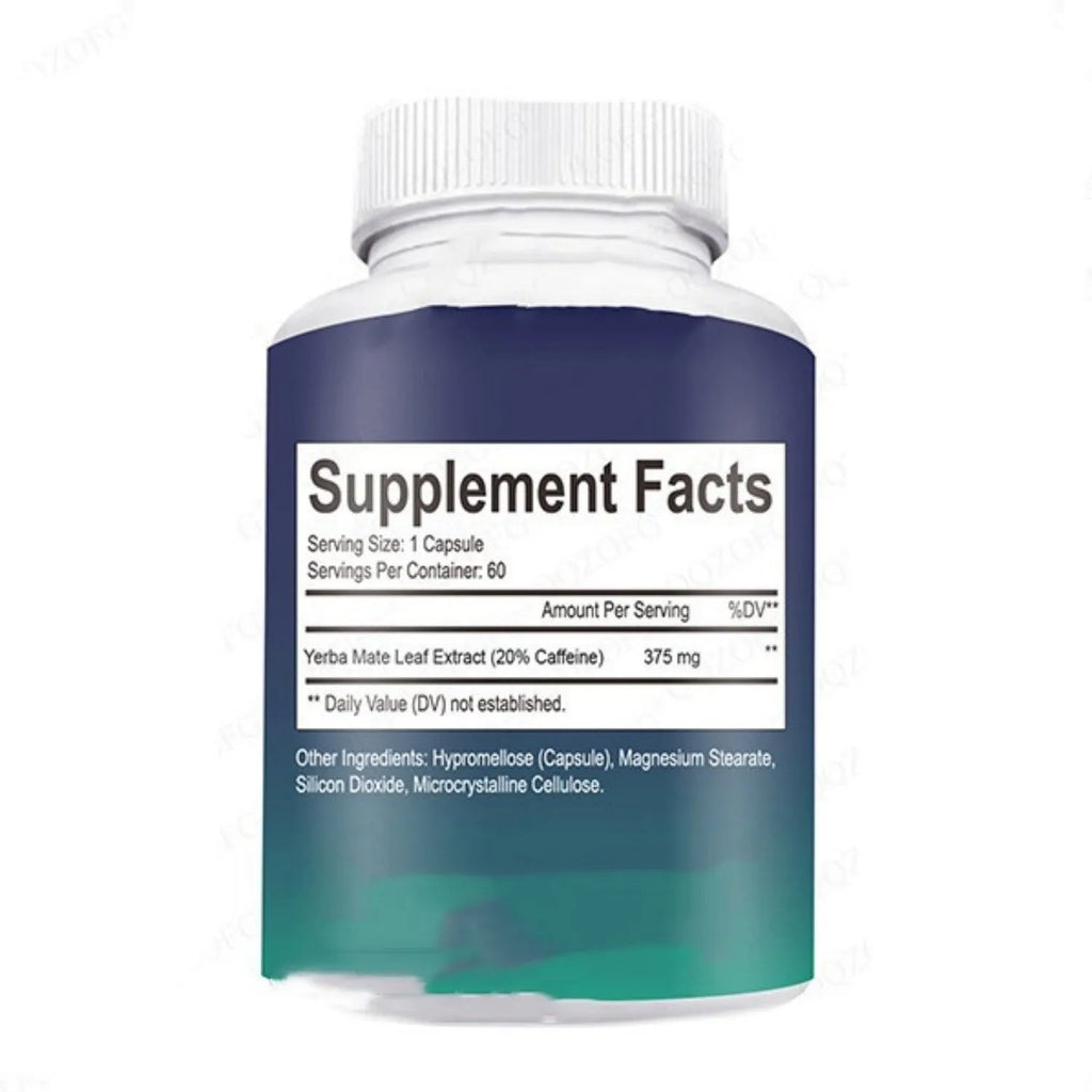 60 vitamin supplement capsules in container with room temperature storage instructions
