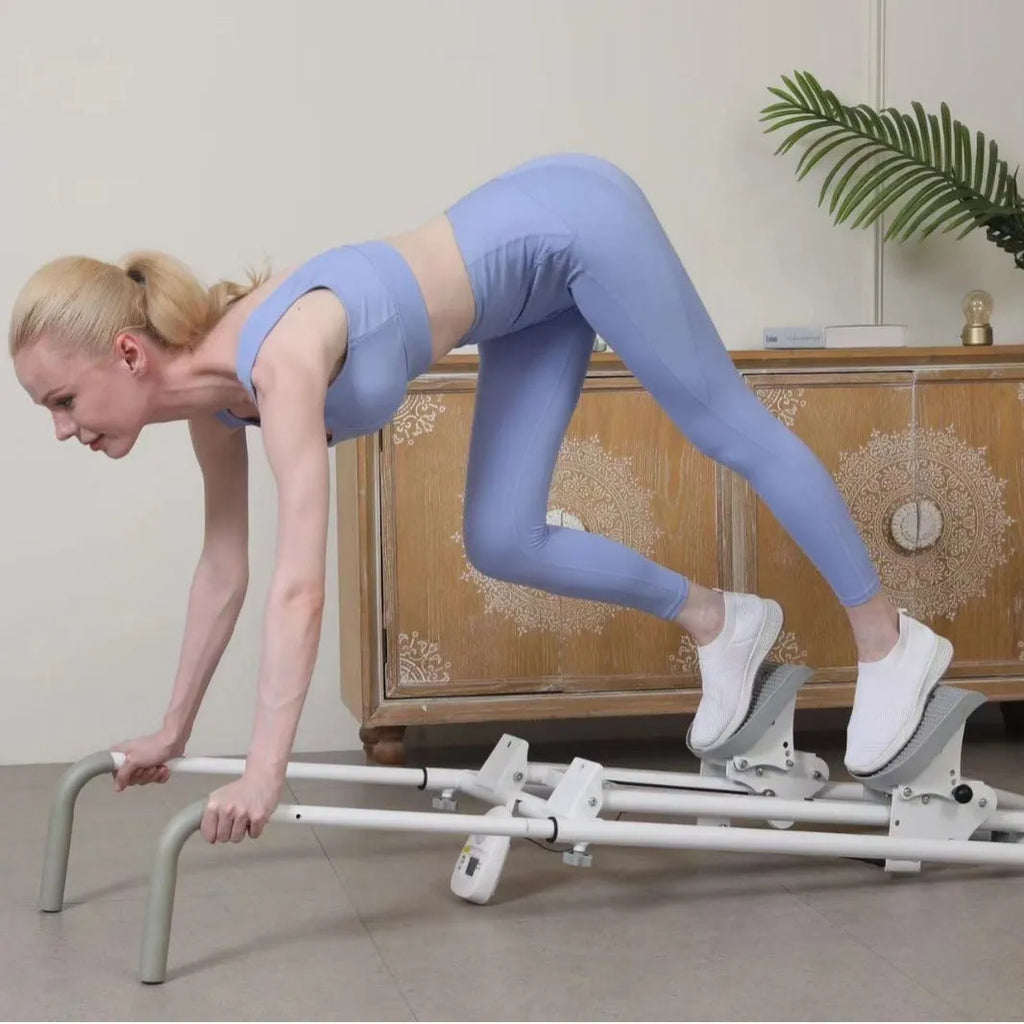Starlight White foldable treadmill climbing frame for home fitness exercises