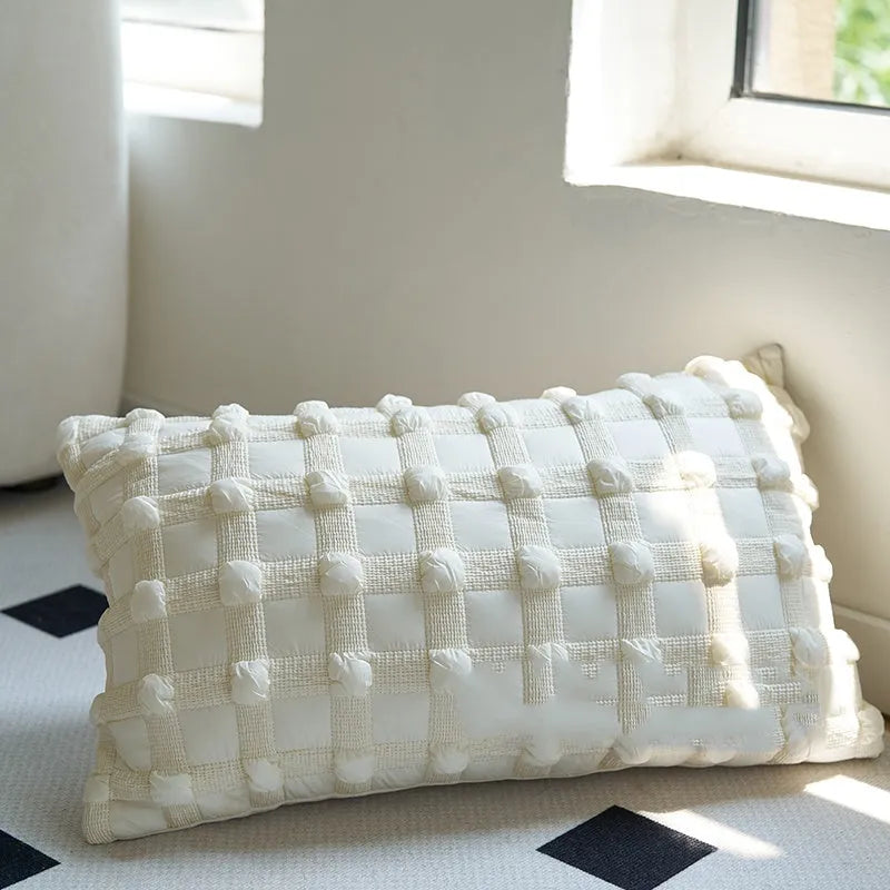 Coffee brown Chinese classical style decorative pillow cushion with stripe pattern in 45x45cm size
