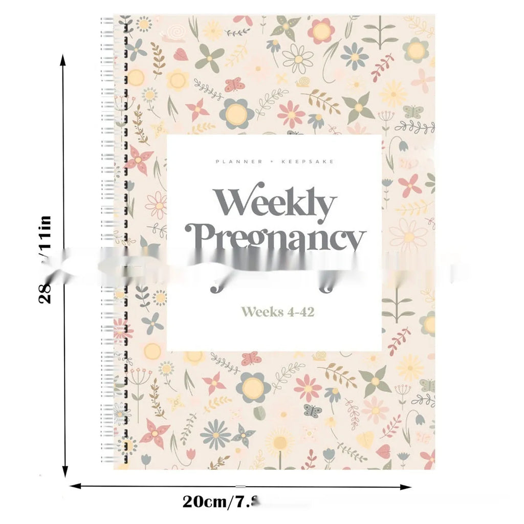 A5 pregnancy weekly diary notebook with bound pages for expecting mothers' journaling