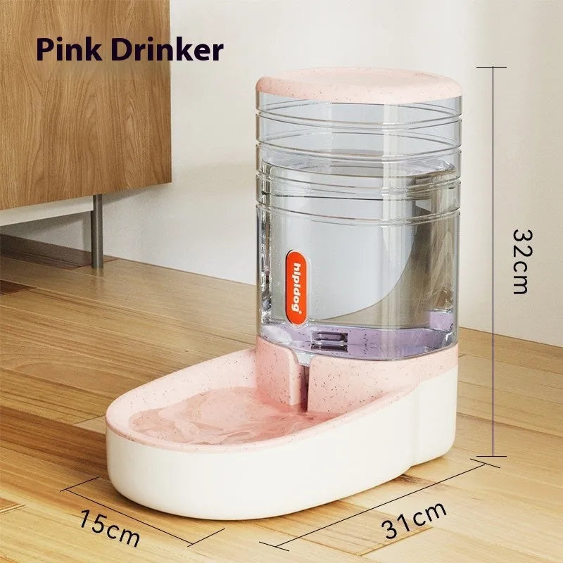 Grey automatic pet water fountain with 3.8-litre capacity for dogs and cats