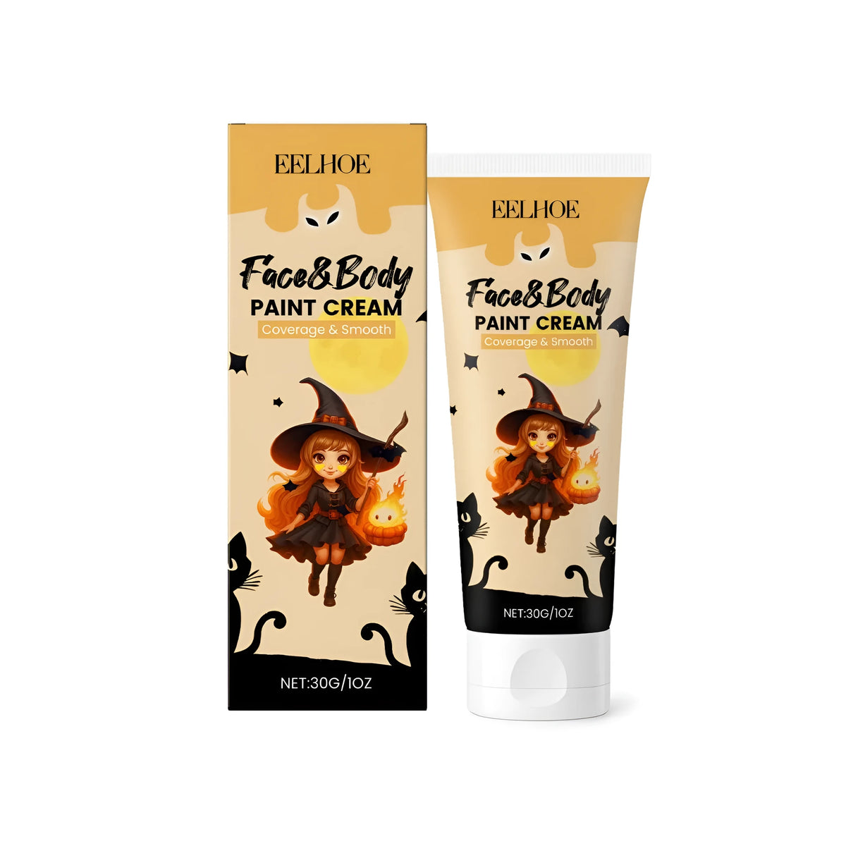 30g tube of white face and body paint cream for temporary skin decoration