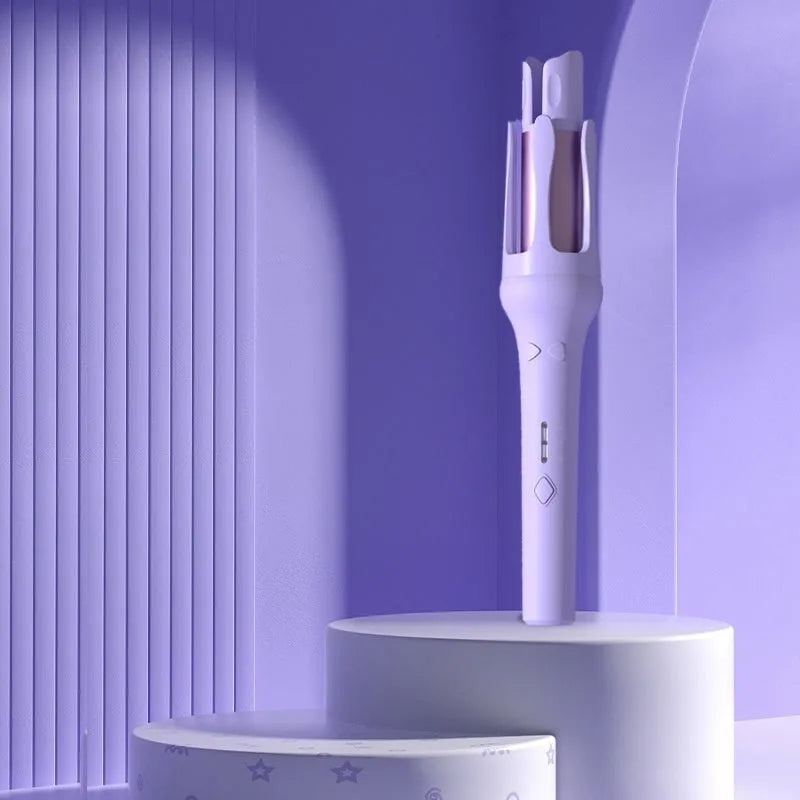 Automatic hair curler with 32mm curling barrel in white or chigo colour options