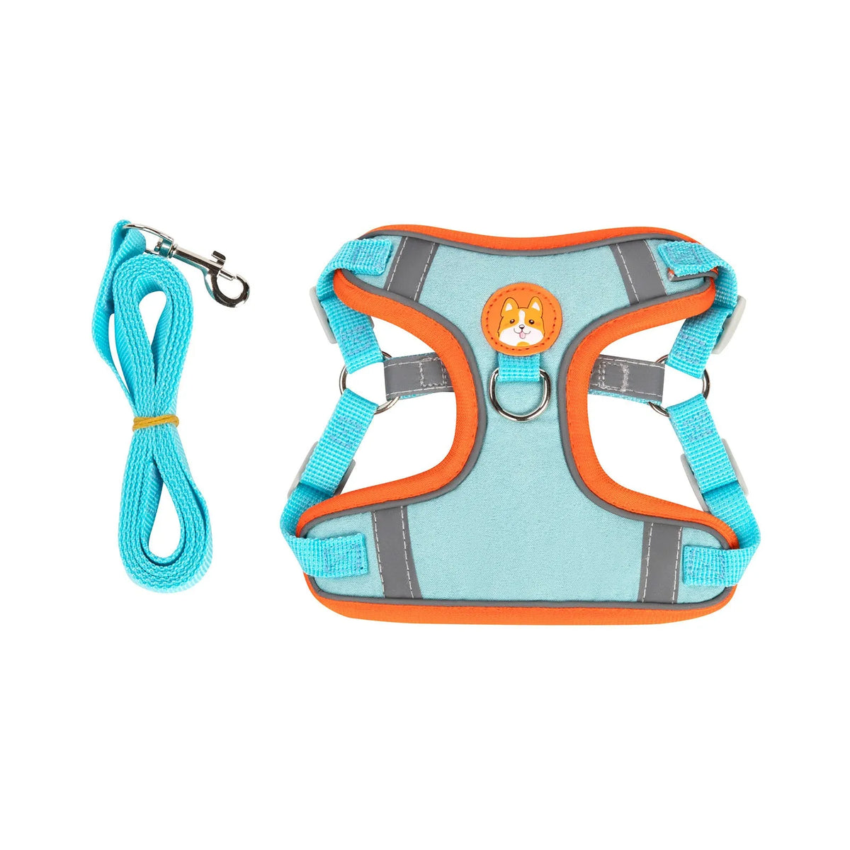 Adjustable dog haulage rope vest harness in blue brown green orange purple red anti-breaking chest strap