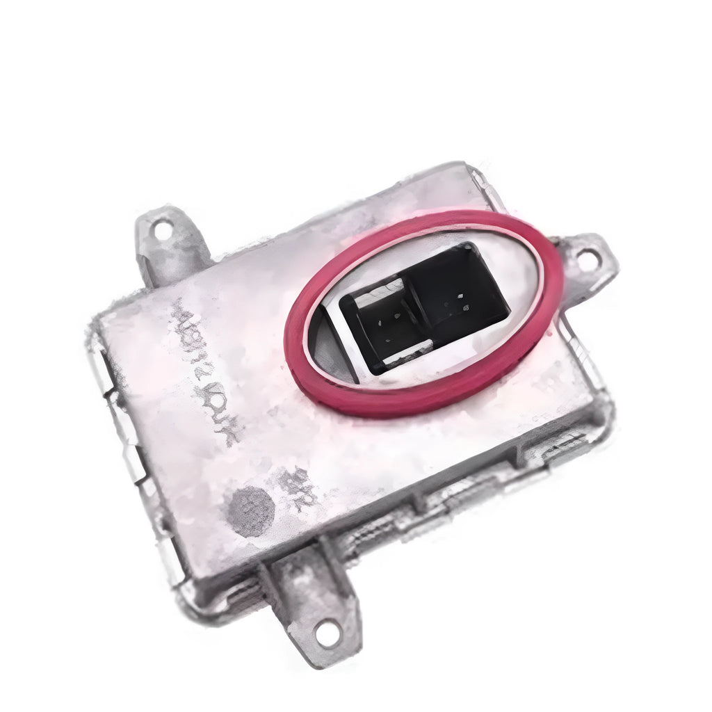 Metal headlight ballast unit showing dimensions of 14 cm long, 11 cm wide, and 4.5 cm high.