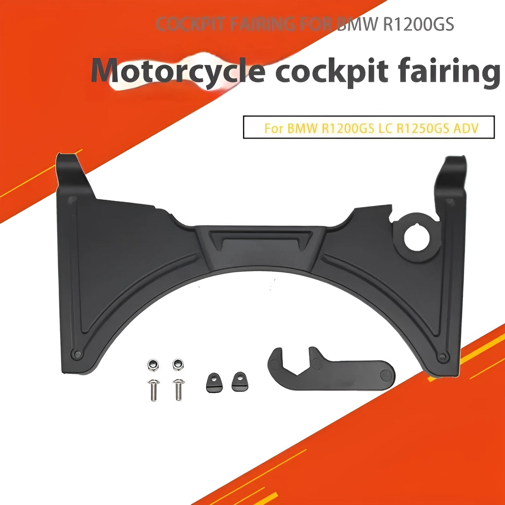 Black motorcycle cockpit fairing bodywork for BMW R1250GS and R1200GS LC models