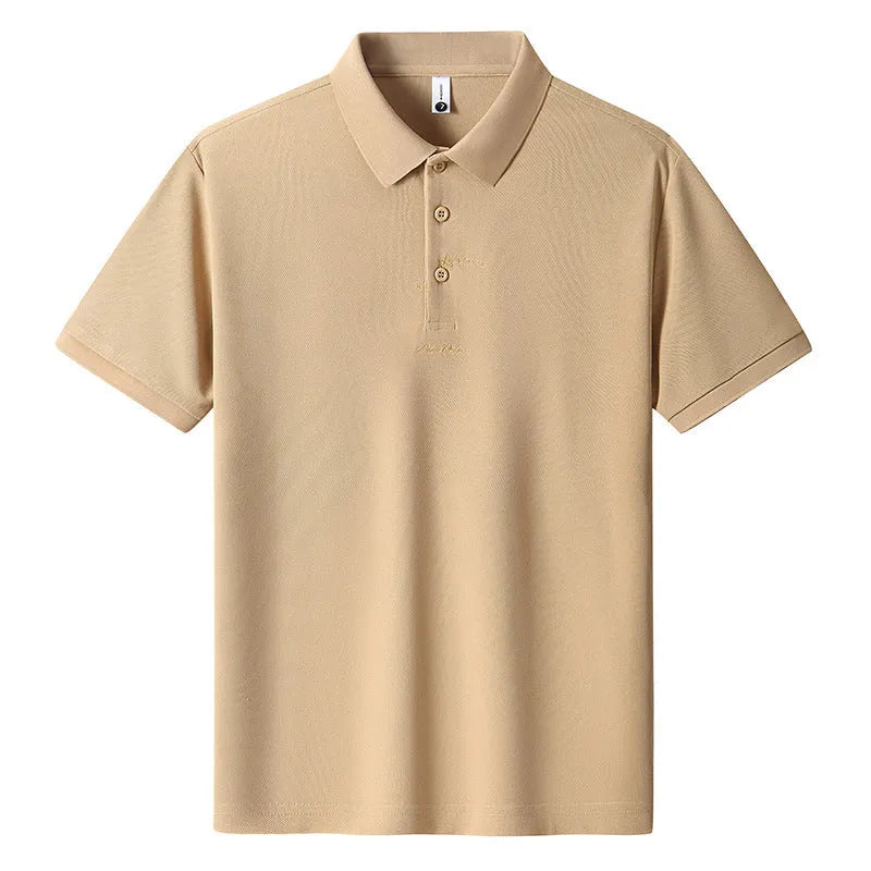 Men's casual cotton loose fit short sleeve t-shirt with a letters print, shown in multiple colours.