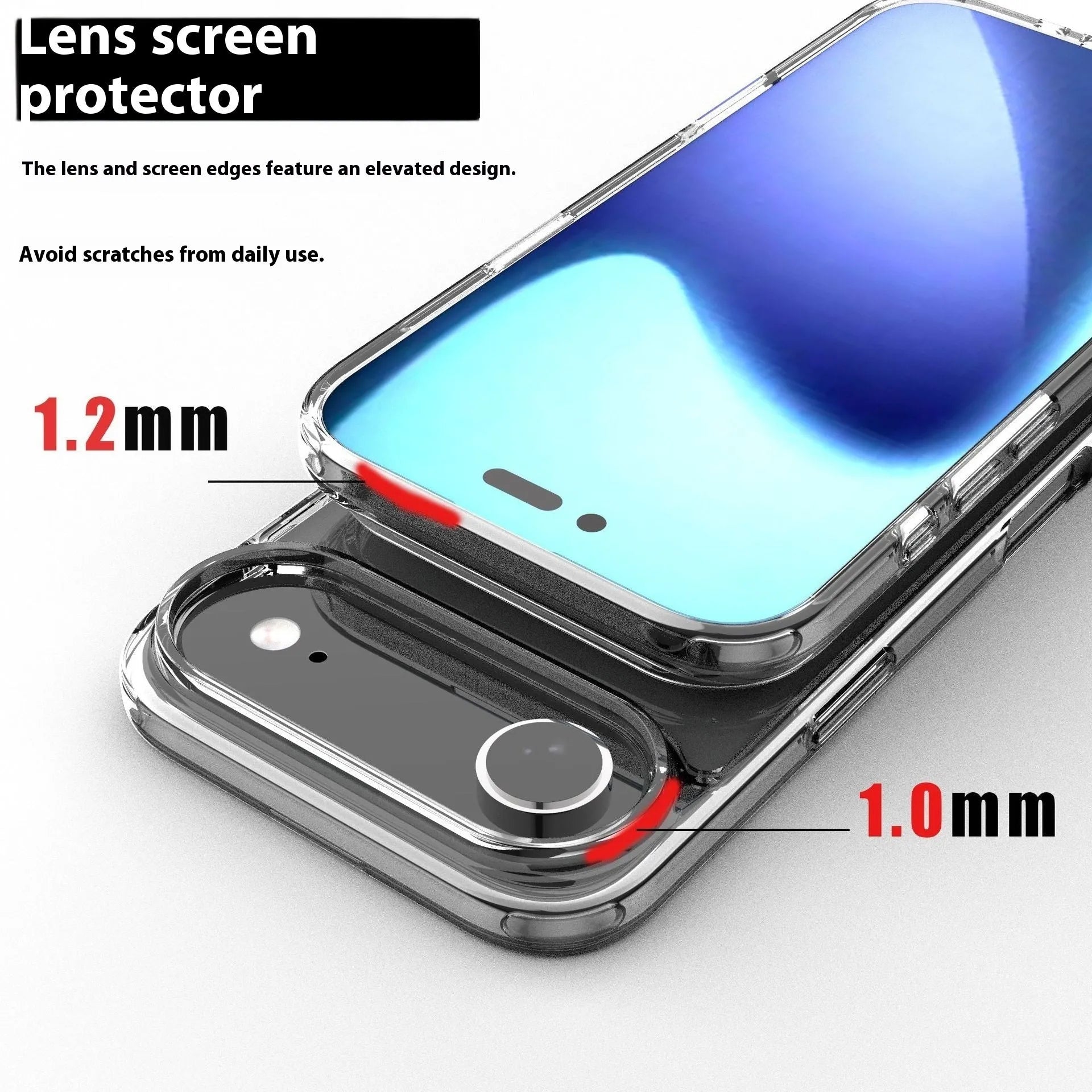 Transparent magnetic shockproof TPU phone case for iPhone 17 and iPhone 17 AIR on a white background