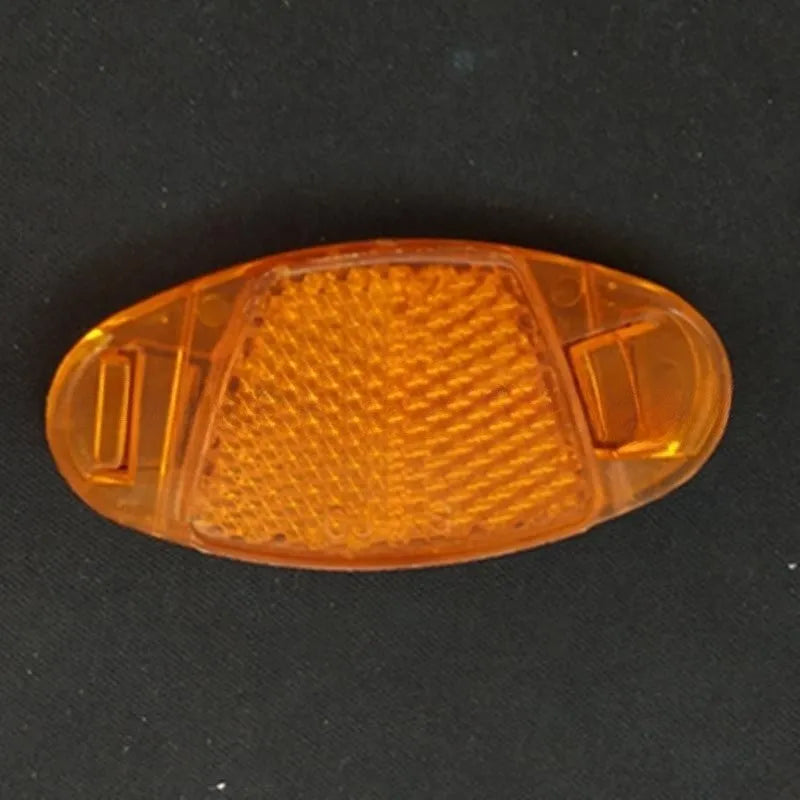 White and yellow bicycle reflector spoke decorations for front and rear wheels