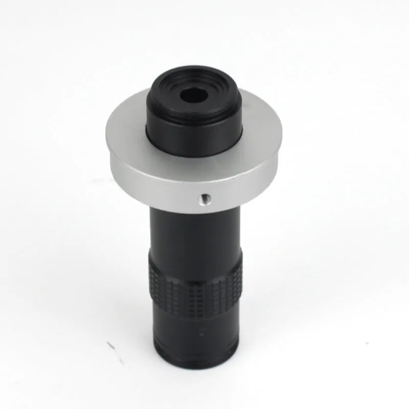 Black industrial camera monocular lens with 130x magnification capability
