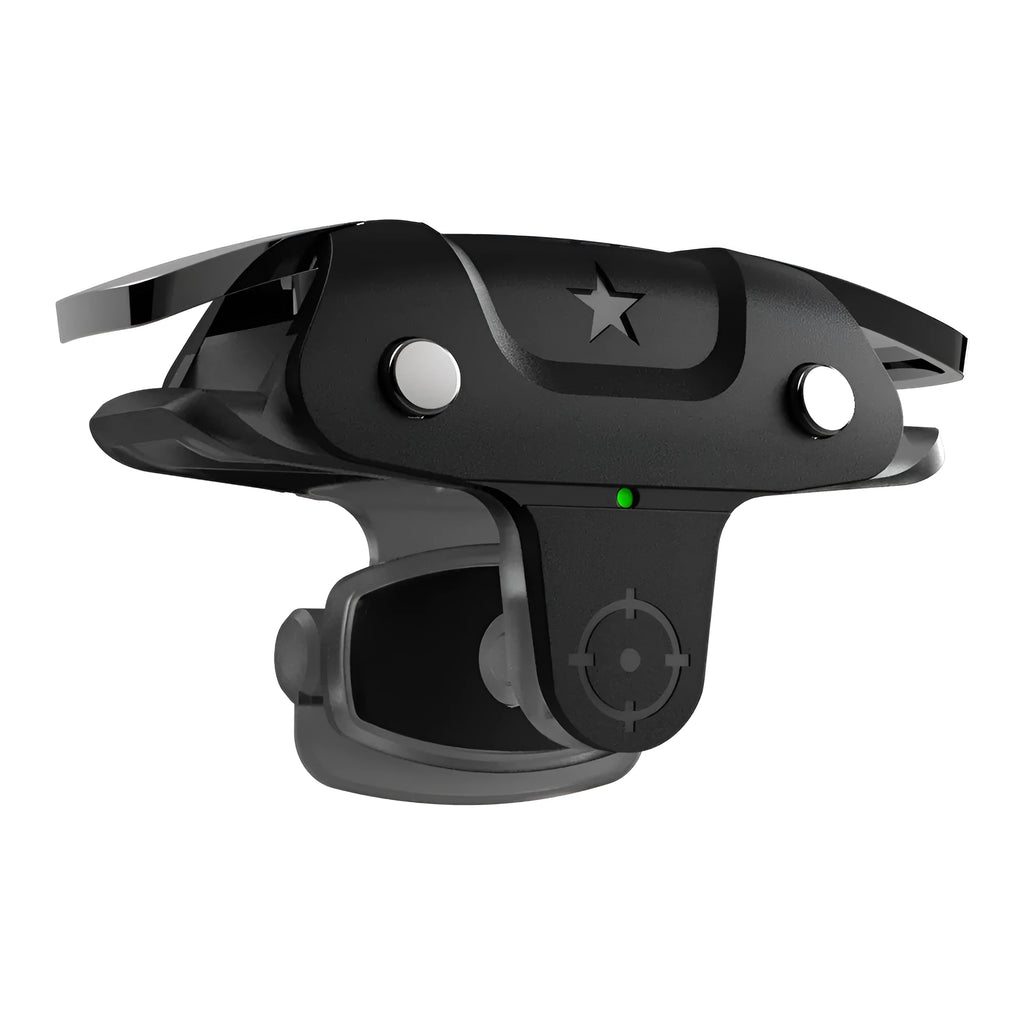 Black F5 mobile phone game controller with joystick for Android and iOS gaming