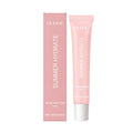 Pink shea butter lip balm in lipstick packaging with natural ingredients