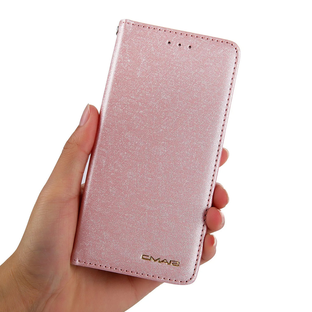 PU leather flip phone case with card holder for iPhone in multiple colour options