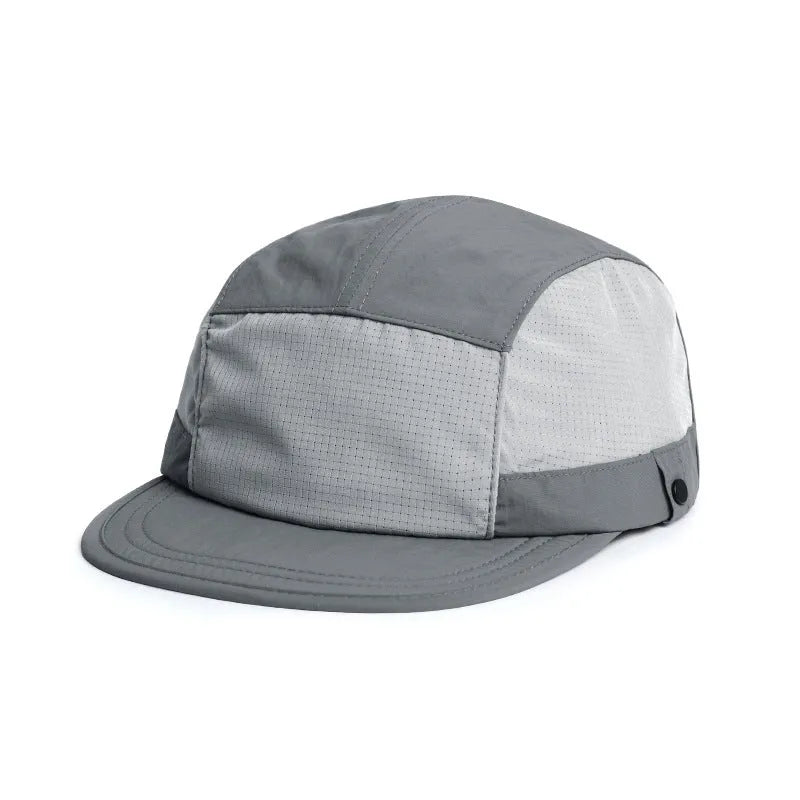 Breathable polyester dome tongue cap in army green with quick-drying sunshade function size M