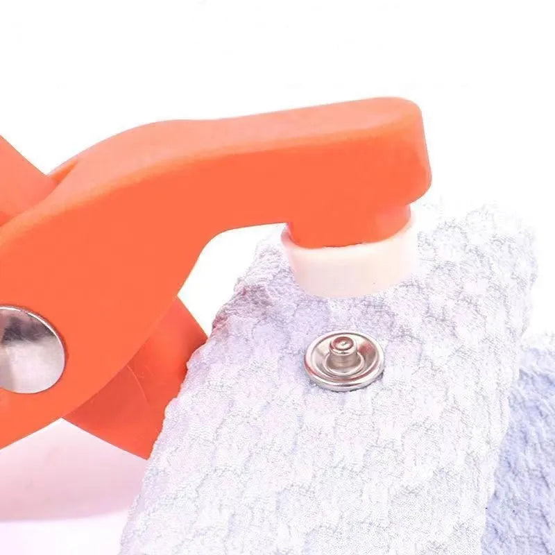 9.5mm stainless steel five claw suit buttons with application pliers for no-sew clothing fastening