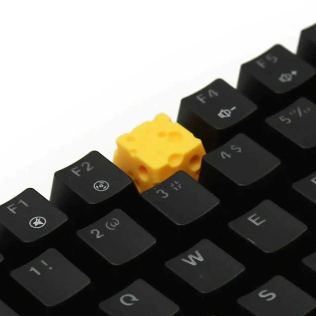 Yellow resin cheese key cap for MX-compatible mechanical keyboards