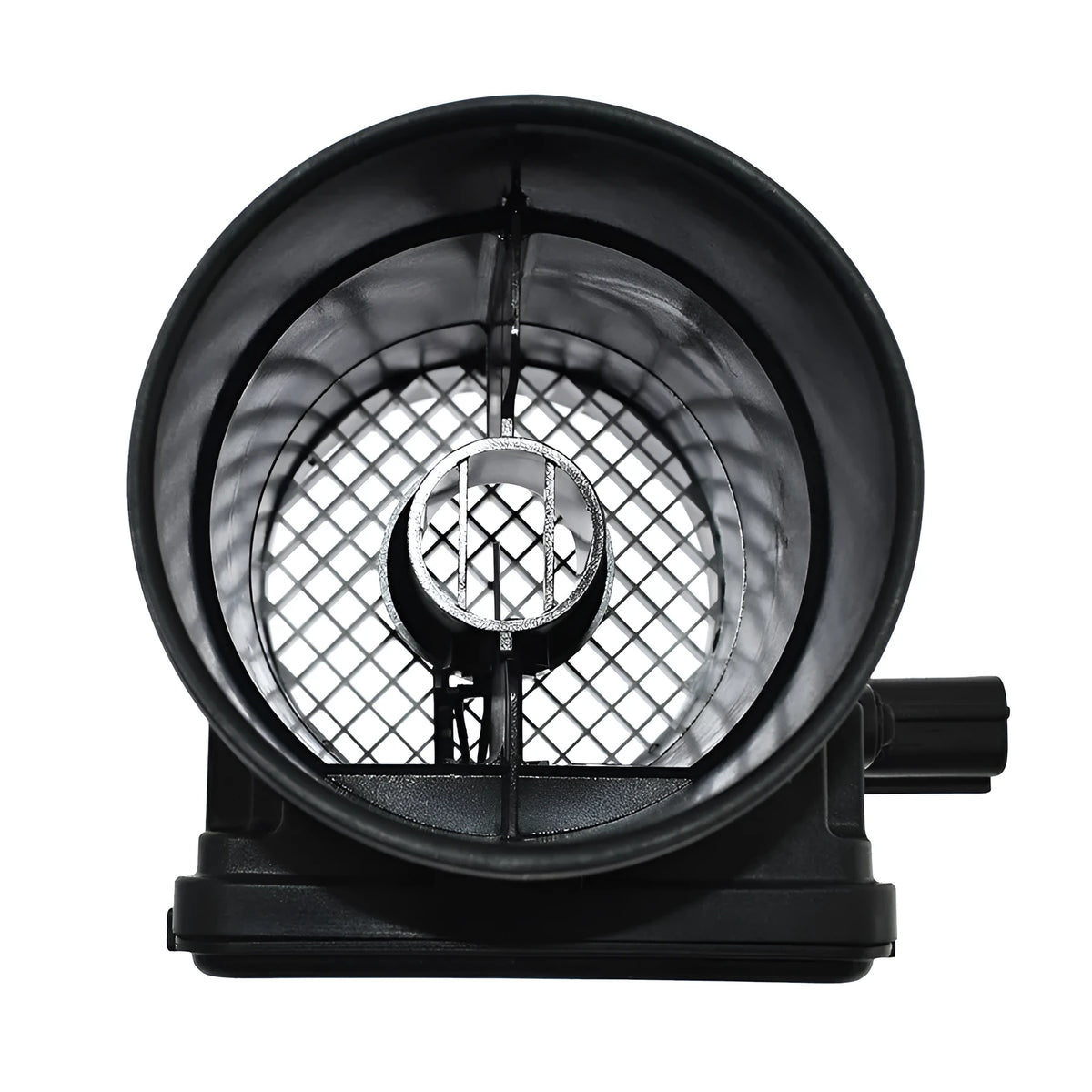Black plastic air flow meter component for vehicle engine management systems