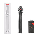 Black octopus-style mobile phone clip gimbal tripod set with aluminium alloy construction