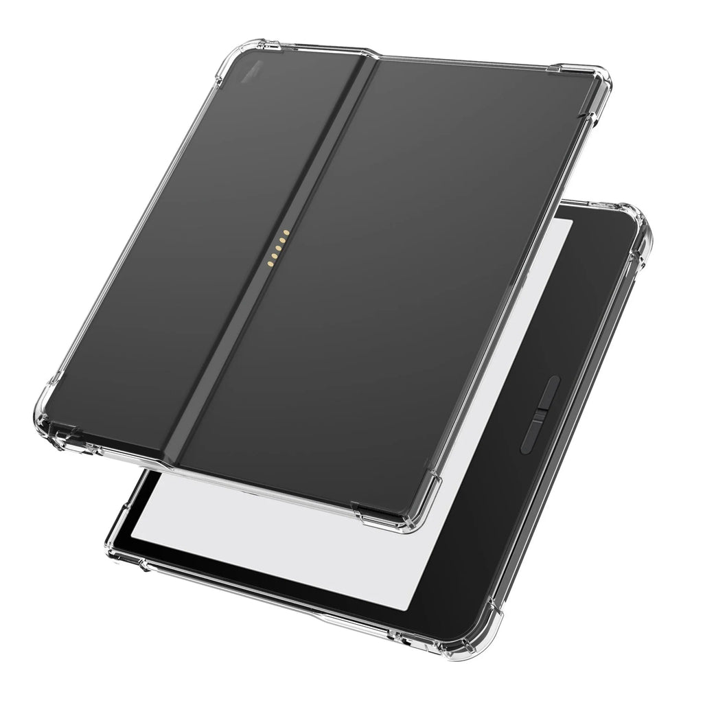 Transparent airbag protective phone case for a Xiaomi e-book on a white background.