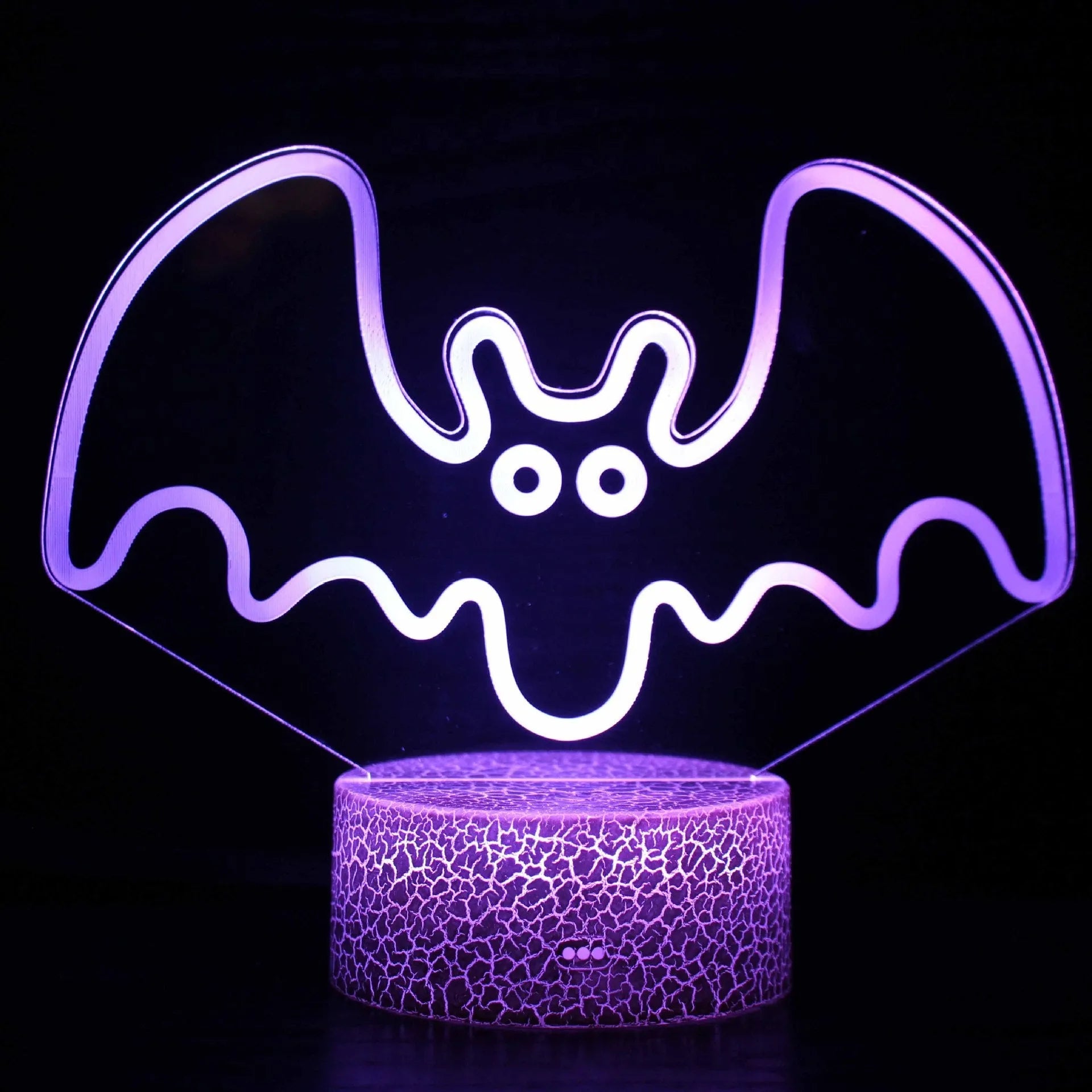 Acrylic USB table lamp with touch control and colourful 3D night light design