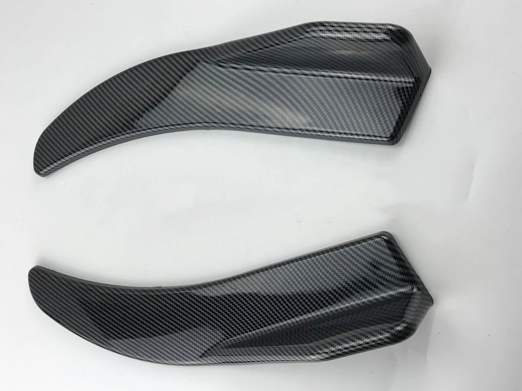 Front and rear car bumper deflector for GM vehicles in ABS plastic with carbon fibre or black finish