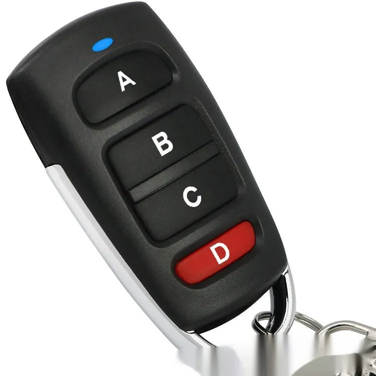 Clone remote control key 433MHz with ABCD or unlock button, 65x35.8x16mm, for garage door access control