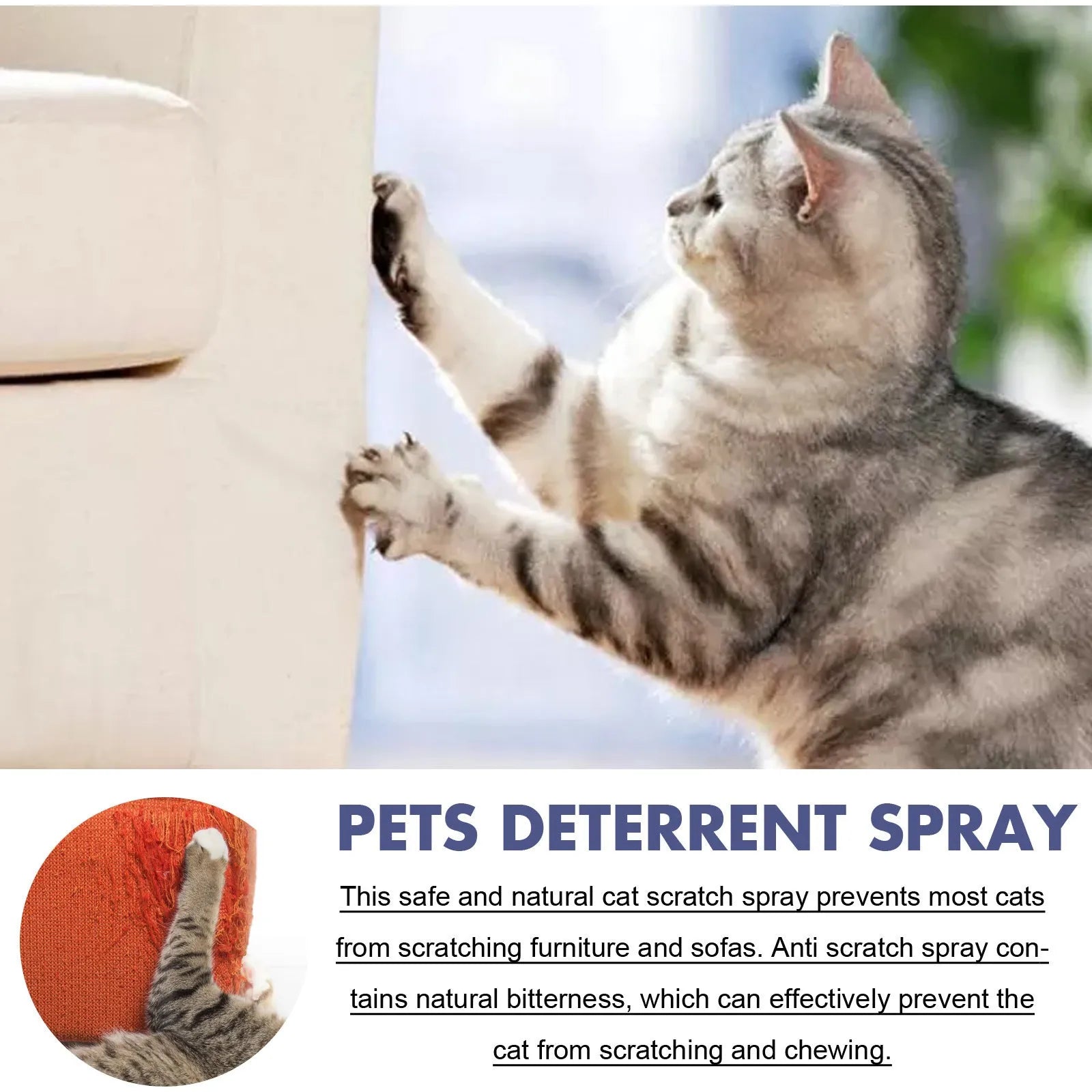 50ml boxed pet spray for stopping dogs and cats scratching doors and sofas
