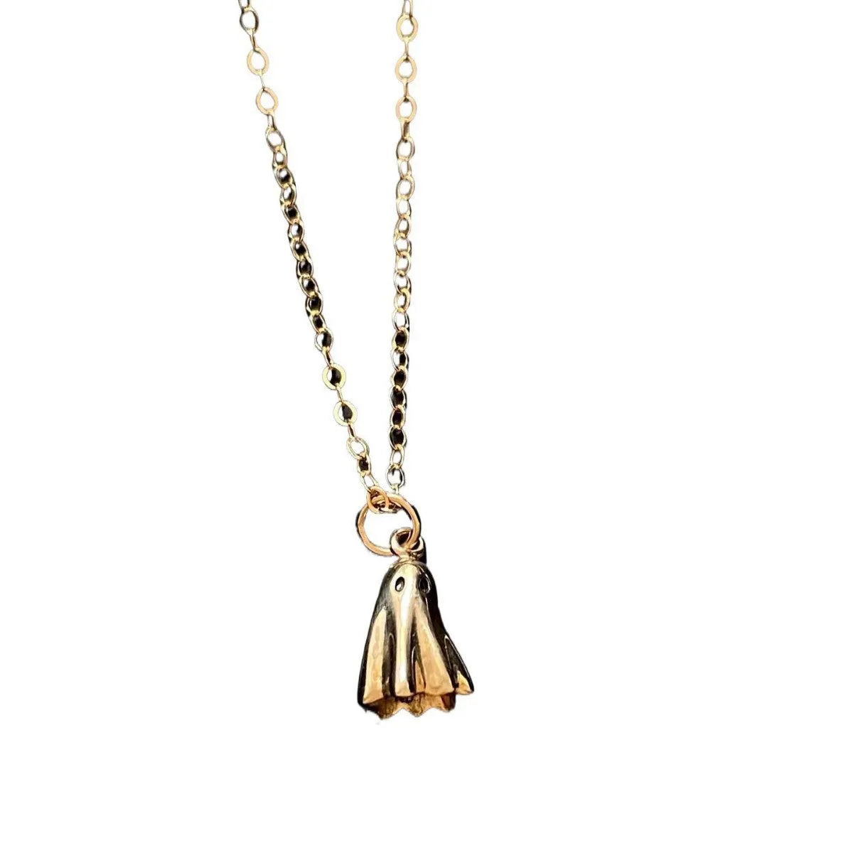 Ghost pendant necklace with stainless steel twisted chain and titanium steel charm