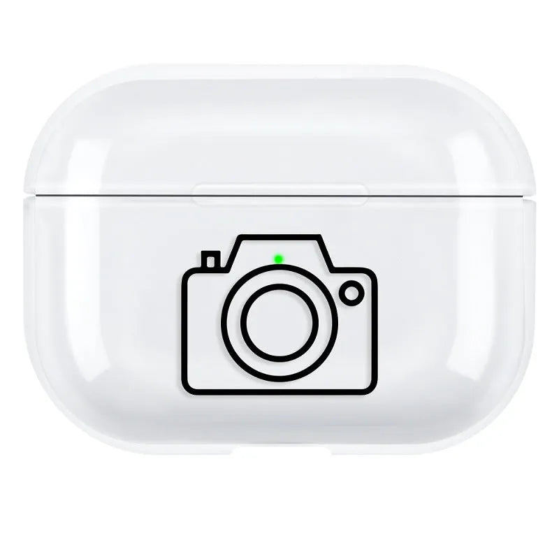 Simple solid-colour PC hard back cover case for Apple AirPods Pro 3.