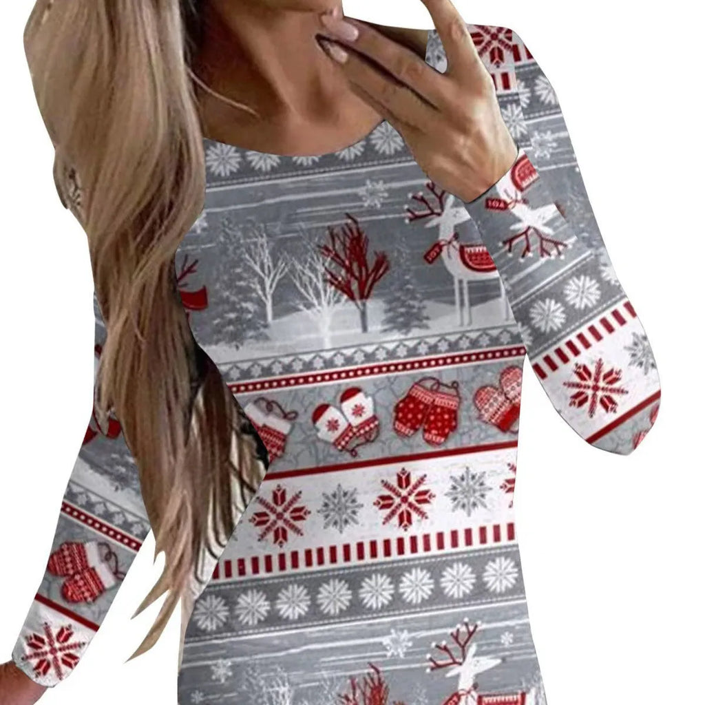 Women's animal print fitted midi dress with long sleeves in floral colour option