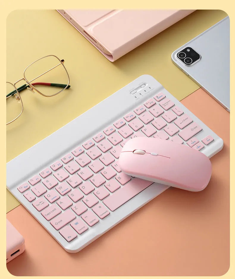 Dual-mode wireless mouse with Bluetooth and 2.4GHz USB, 1000dpi, four keys and ultra-thin build