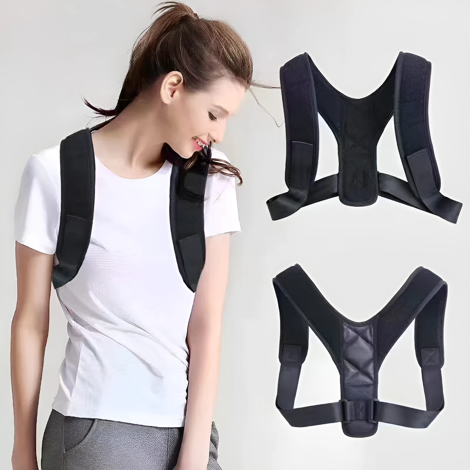Babaka nylon posture correction band for back support and sitting posture alignment