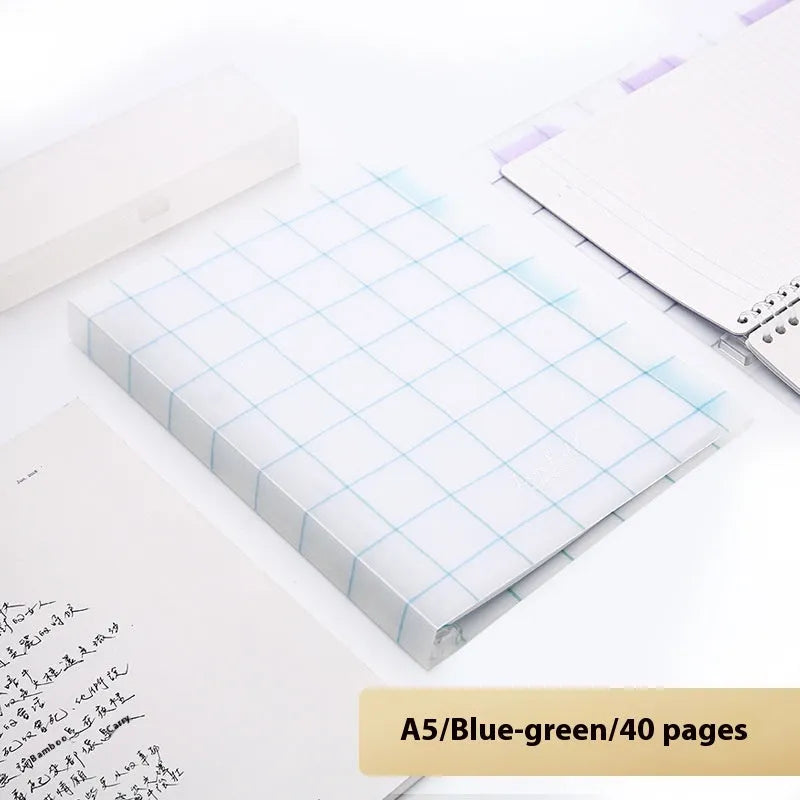 Refillable B5 spiral notebook with coloured PP cover and loose-leaf paper
