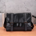 Black men's anti-theft commuter backpack with Korean styling and contrast stitching