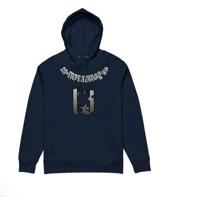 Hooded fleece-lined pullover sweater in loose fit for team uniforms